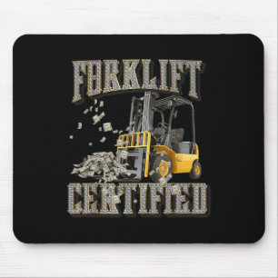Retro Style Funny Gabelstapler Forklift Certi Mousepad