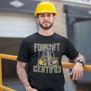 Retro Style Funny Gabelstapler Forklift Certi T-Shirt