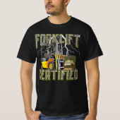 Retro Style Funny Gabelstapler Forklift Certi T-Shirt (Vorderseite)
