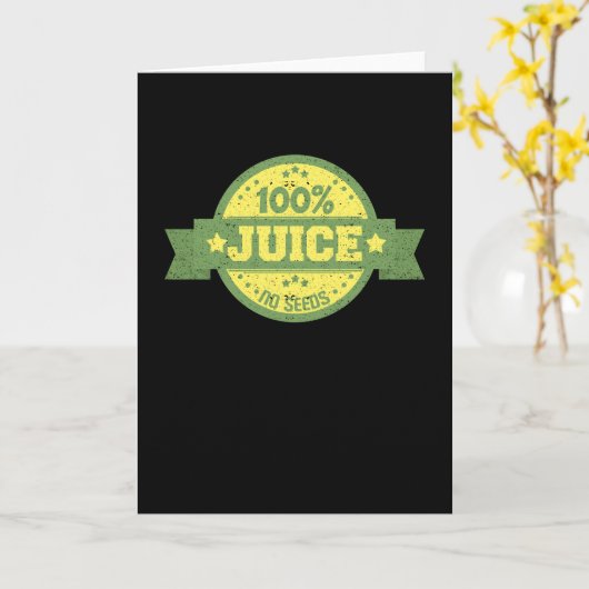 Retro Style Funny Vasectomy 100% Juice No Seeds Karte (Gelbe Blume)