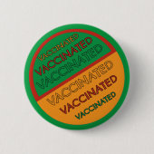 Retro Style geimpft (grüner Hintergrund) Button (Vorderseite)