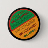 Retro Style geimpft (schwarzer Hintergrund) Button (Vorderseite)