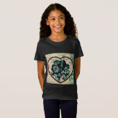 Retro Style Girl's T - Shirt Feminine Herzlichkeit (Vorne ganz)