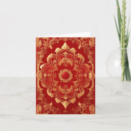 Retro Style Golden Red Karte