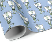Retro Style Happy Elf Geschenkpapier (Rolleneckpunkt)