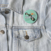 Retro Style Hawaii Island Silhouette Button (Beispiel)