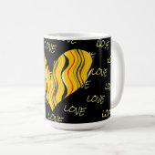 Retro Style Heart Liebe Tasse Cup (VorderseiteRechts)