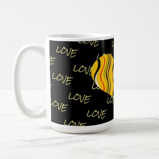 Retro Style Heart Liebe Tasse Cup (Links)