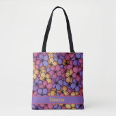 Retro Style Hippie-Blume Personalisiert Tasche (Vorderseite)