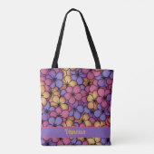 Retro Style Hippie-Blume Personalisiert Tasche (Rückseite)