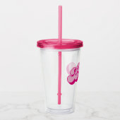 Retro Style Hot Pink Bridge Junggeselinnen-Abschie Acryltrinkbecher (Rechts)