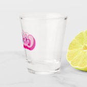 Retro Style Hot Pink Bridge Junggeselinnen-Abschie Schnapsglas (Rechts)