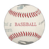 Retro Style Humorous Monogram Elephant Lover Baseball (Rückseite)