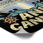 Retro Style I Like Big Boats And I Cannot Lie Crui Poster (Ecke)