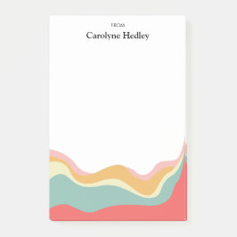 Retro Style Individuelle Name Post-it Klebezettel