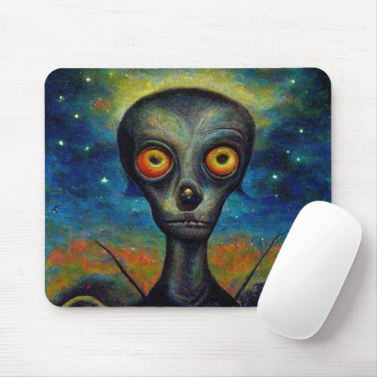 Retro Style Insectoid-Alien Mousepad (Mit Mouse)