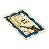 Retro Style Jazz Save the Date Magnet (Rechte Seite)