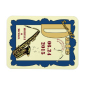 Retro Style Jazz Save the Date Magnet (Horizontal)
