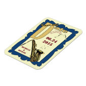 Retro Style Jazz Save the Date Magnet (Linke Seite)