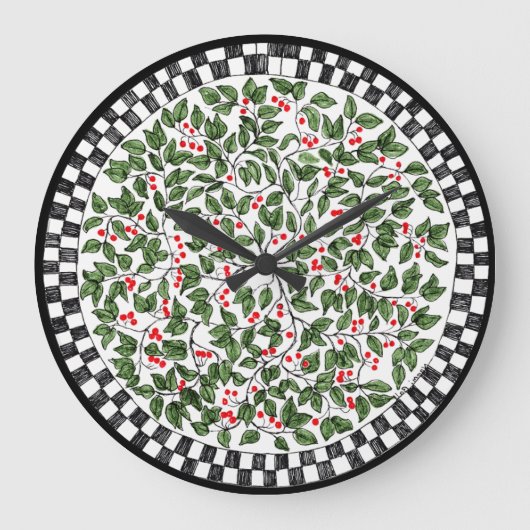 Retro Style Kitchlock Große Wanduhr (Vorderseite)