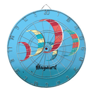 Retro-Style Kite Surfing Dartscheibe