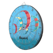 Retro-Style Kite Surfing Dartscheibe (Vorderseite rechts)