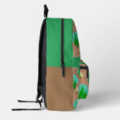 Retro Style Kitschy Camping Illustration Muster Bedruckter Rucksack (Links)