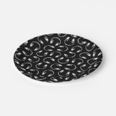 Retro Style Kopfhörer Druckmuster MUsic Themed Pappteller (Schrägansicht)