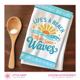 Retro Style Life’s a Beach Customizable Geschirrtuch