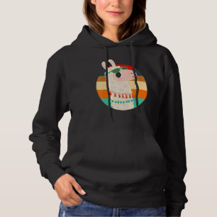 Retro Style Llama Sonnenbrille Alpaca Hoodie