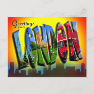 Retro-Style London Postkarte