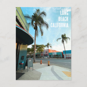 Retro Style Long Beach California Postkarte