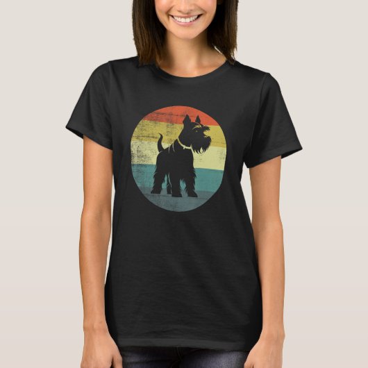 Retro Style Miniature Schnauzer Dog T-Shirt (Vorderseite)