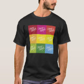 Retro Style Multicolor Frohe Weihnachten T-Shirt (Vorderseite)