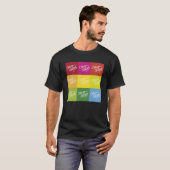 Retro Style Multicolor Frohe Weihnachten T-Shirt (Vorne ganz)