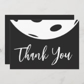 Retro Style Neon Black Themed Pickleball Geburtsta Dankeskarte (Vorne/Hinten)