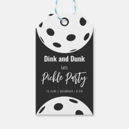 Retro Style Neon Black Themed Pickleball Geburtsta Geschenkanhänger