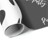 Retro Style Neon Black Themed Pickleball Geburtsta Geschenkpapier (Rolleneckpunkt)