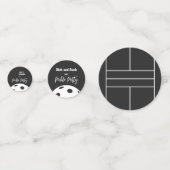 Retro Style Neon Black Themed Pickleball Geburtsta Konfetti (Rückseiten)