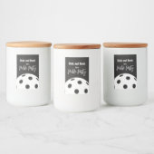 Retro Style Neon Black Themed Pickleball Geburtsta Lebensmitteletikett (Flaschen)