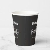 Retro Style Neon Black Themed Pickleball Geburtsta Pappbecher (Rechts)