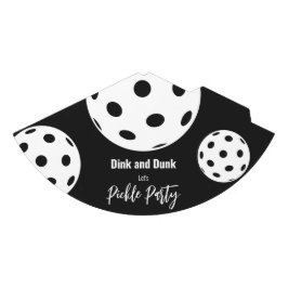 Retro Style Neon Black Themed Pickleball Geburtsta Partyhütchen