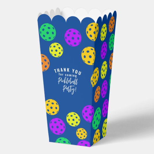 Retro Style Neon Blue Themed Pickleball Geburtstag Geschenkschachtel (Vorderseite)