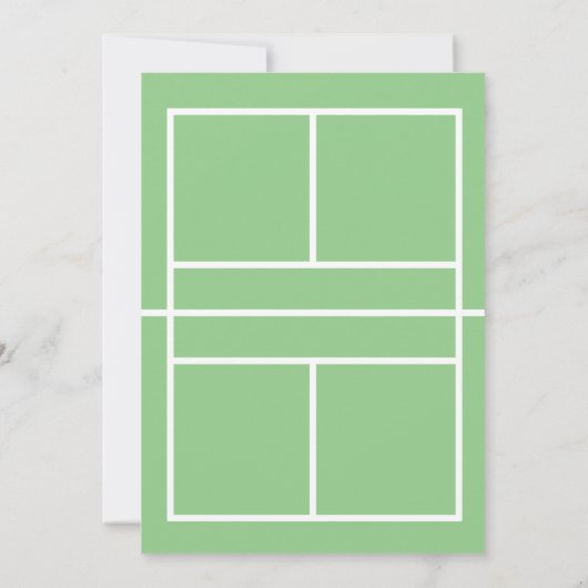 Retro Style Neon Limon Themed Pickleball Geburtsta Einladung (Rückseite)