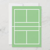 Retro Style Neon Yellow Themed Pickleball Geburtst Einladung (Rückseite)