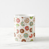 Retro Style Niedliche Donut Muster Kaffeetasse (Mittel)