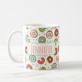 Retro Style Niedliche Donut Muster Kaffeetasse (Links)