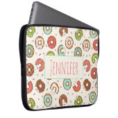 Retro Style Niedliche Donut Muster Laptopschutzhülle (Vorne Rechts)