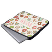 Retro Style Niedliche Donut Muster Laptopschutzhülle (Vorne Knopf)