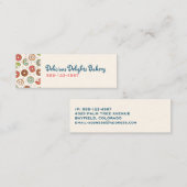 Retro Style Niedliche Donut Muster Mini Visitenkarte (Vorne/Hinten)